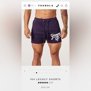 COPY - Young La 104 LEGACY SHORTS plum